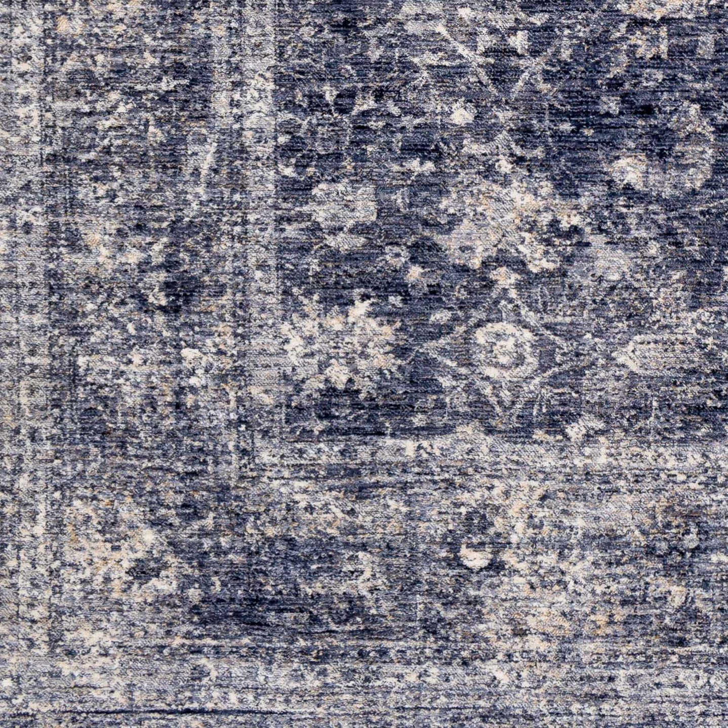 Traditional Persian Design Blue Machine Woven Area Rug - The Rug Decor