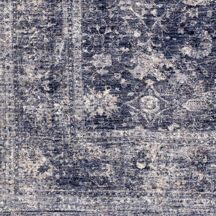 Traditional Persian Design Blue Machine Woven Area Rug - The Rug Decor