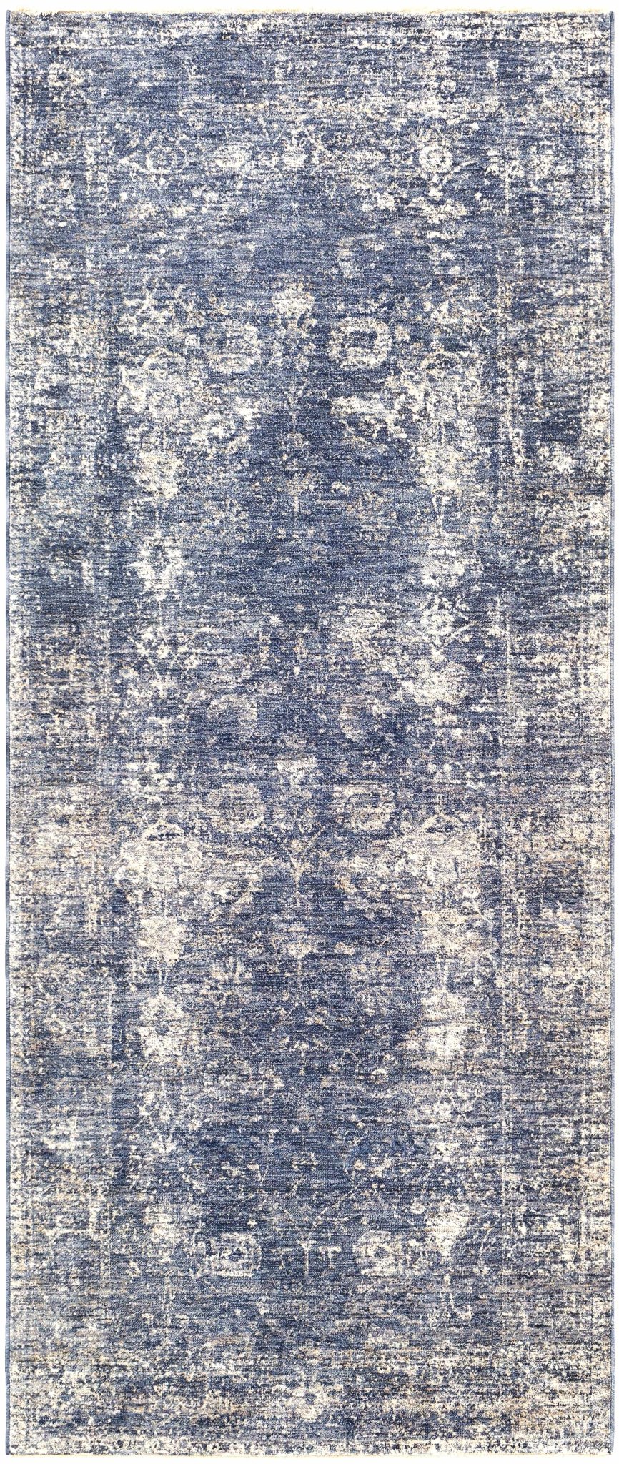 Traditional Persian Design Blue Machine Woven Area Rug - The Rug Decor