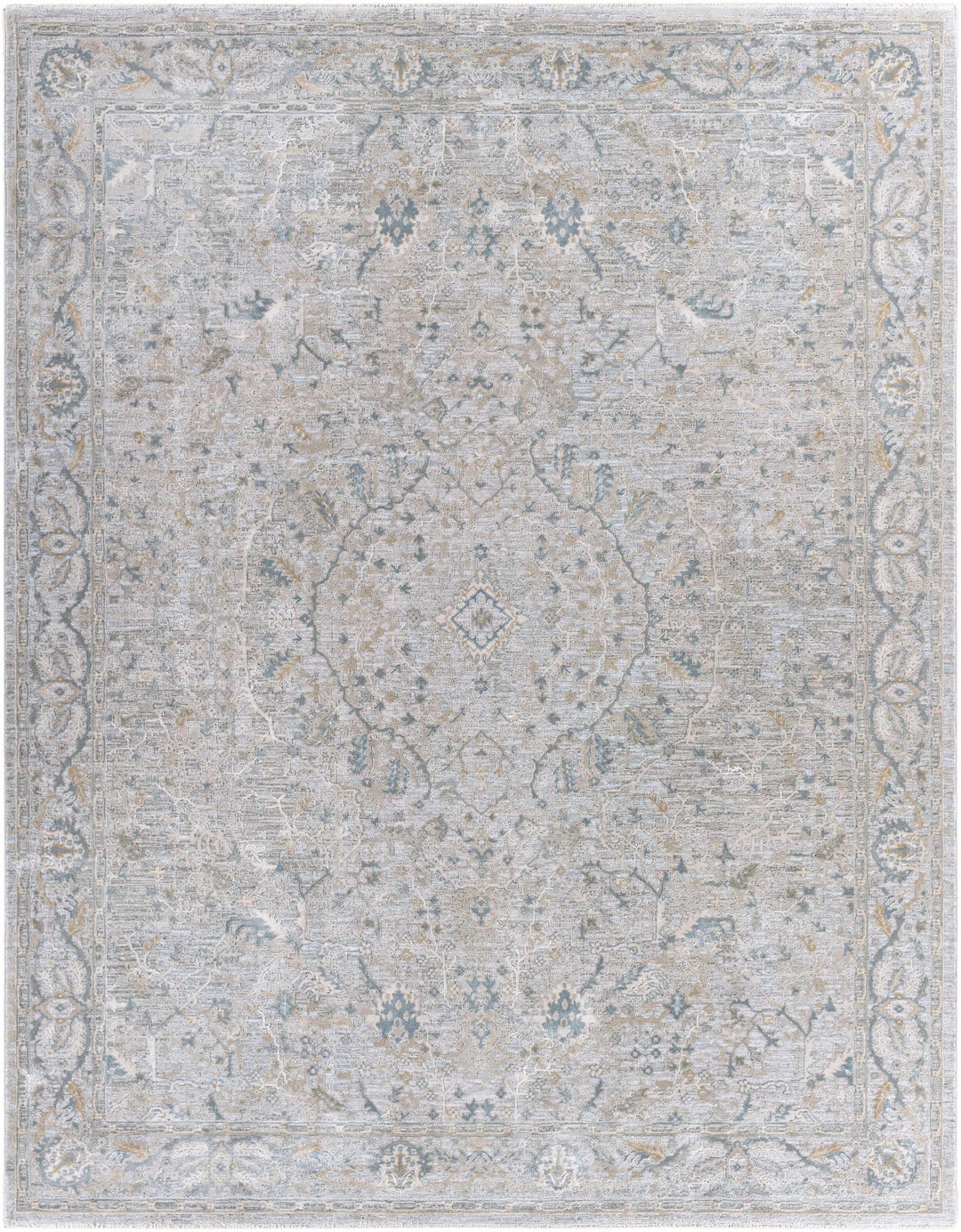 Traditional Persian Gray Machine Woven Rug - The Rug Decor