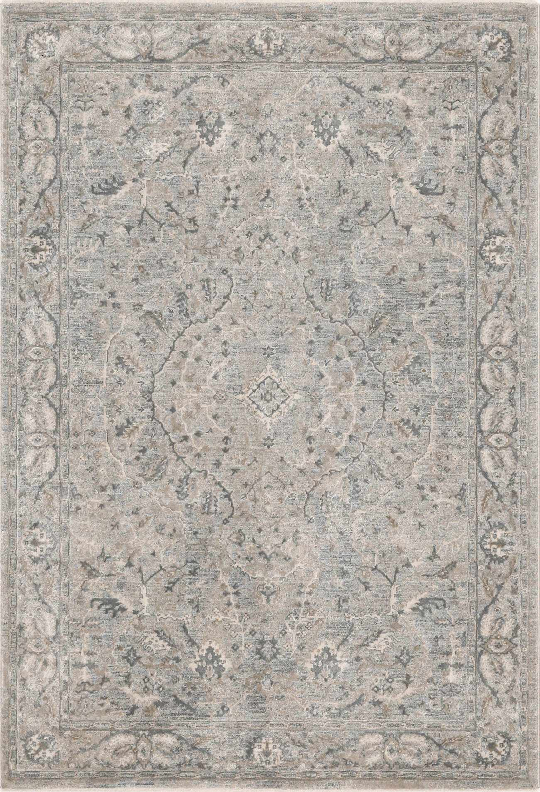 Traditional Persian Gray Machine Woven Rug - The Rug Decor
