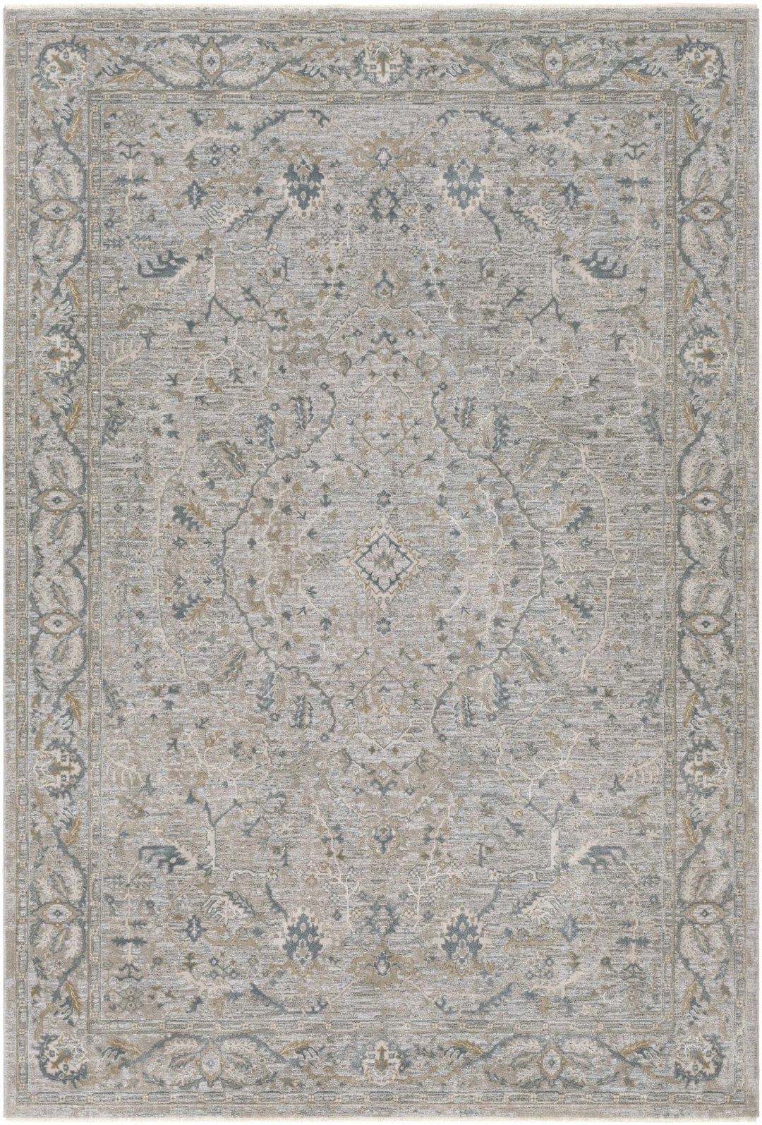 Traditional Persian Gray Machine Woven Rug - The Rug Decor