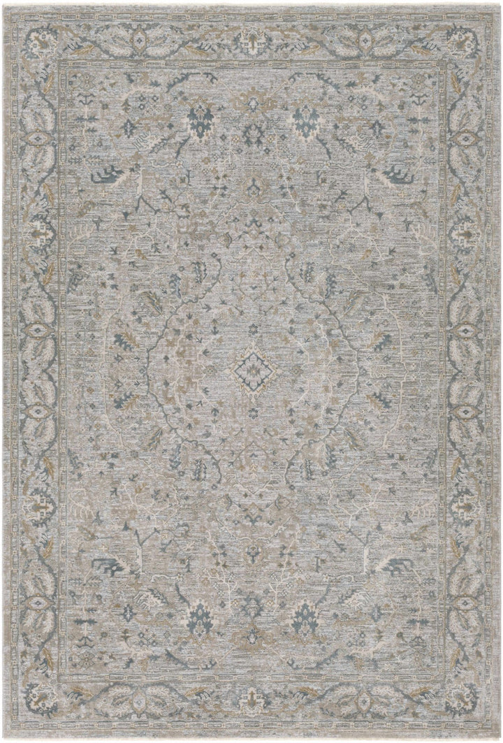 Traditional Persian Gray Machine Woven Rug - The Rug Decor