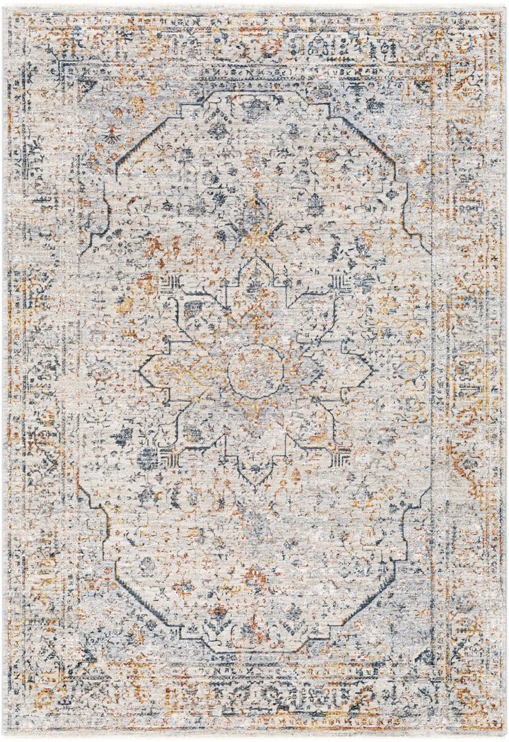 Traditional Style Beige And Gray Rug - The Rug Decor