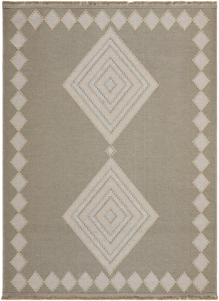 Traditional Style Beige And Tan Jute Rug - The Rug Decor