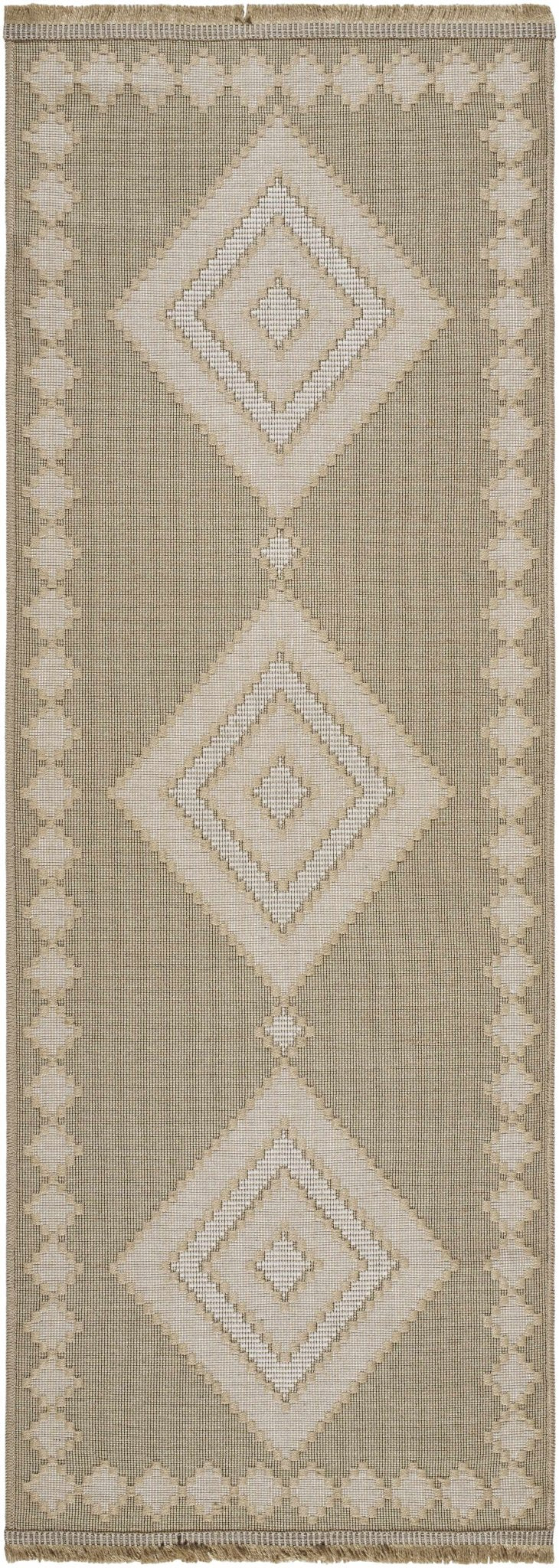 Traditional Style Beige And Tan Jute Rug - The Rug Decor
