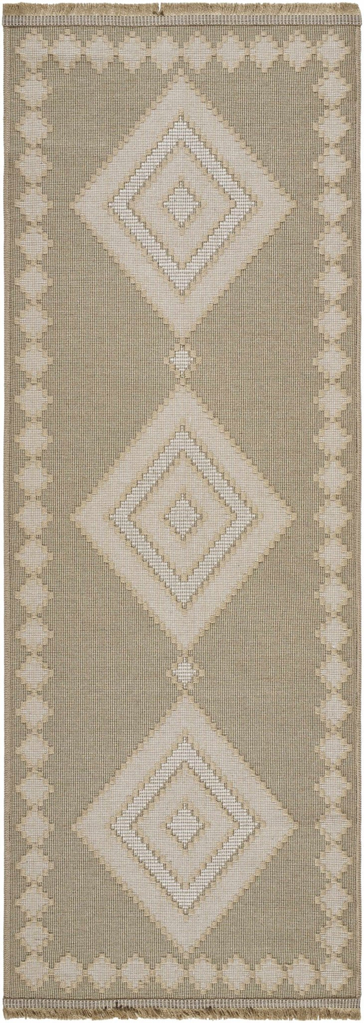 Traditional Style Beige And Tan Jute Rug - The Rug Decor