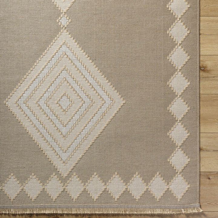 Traditional Style Beige And Tan Jute Rug - The Rug Decor