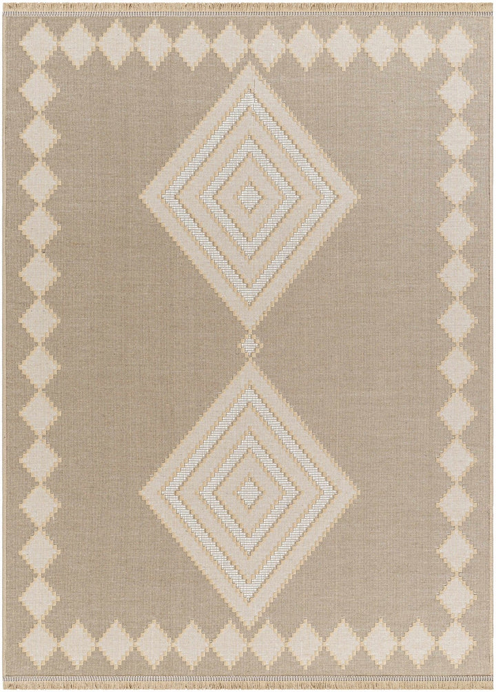 Traditional Style Beige And Tan Jute Rug - The Rug Decor