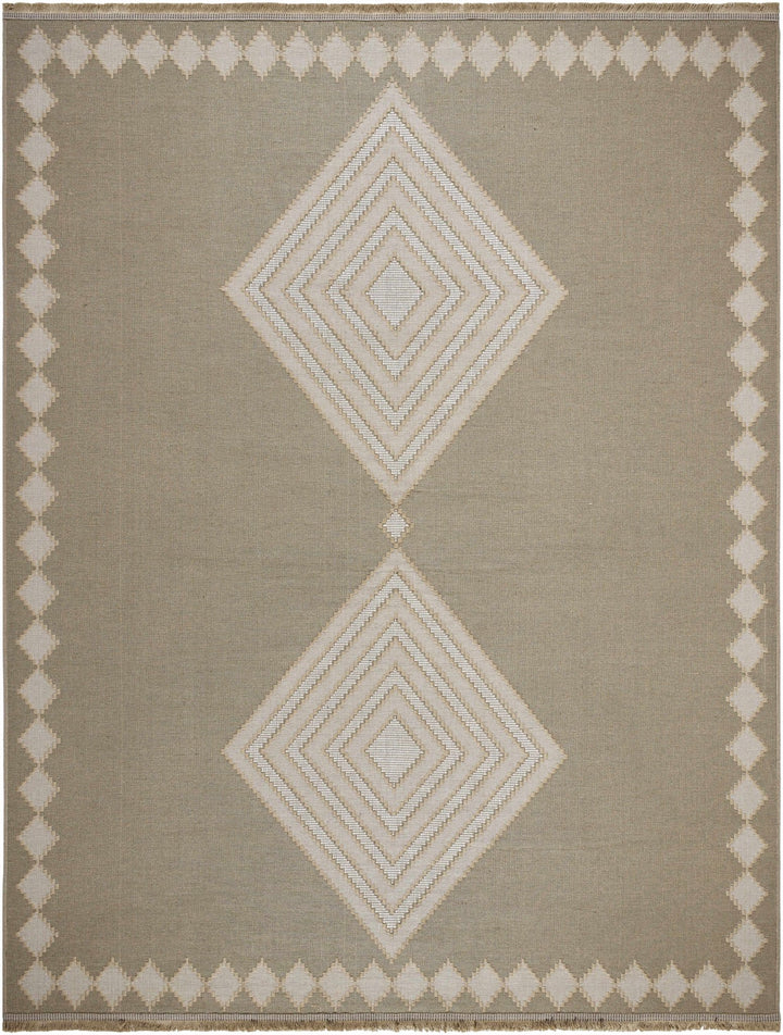 Traditional Style Beige And Tan Jute Rug - The Rug Decor