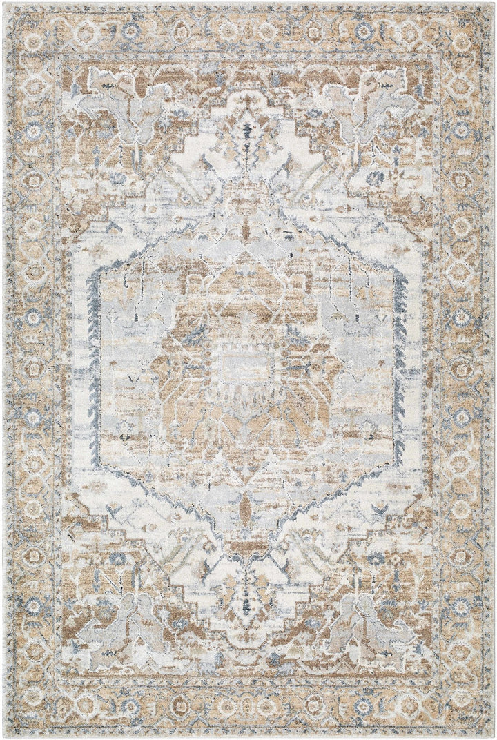 Traditional Style Beige Machine Woven Rug - The Rug Decor