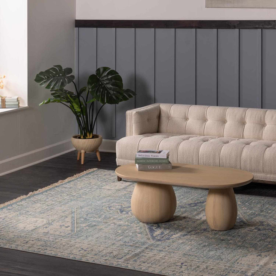 Traditional Style Blue Handmade Cotton - blend Aqua Rug - The Rug Decor