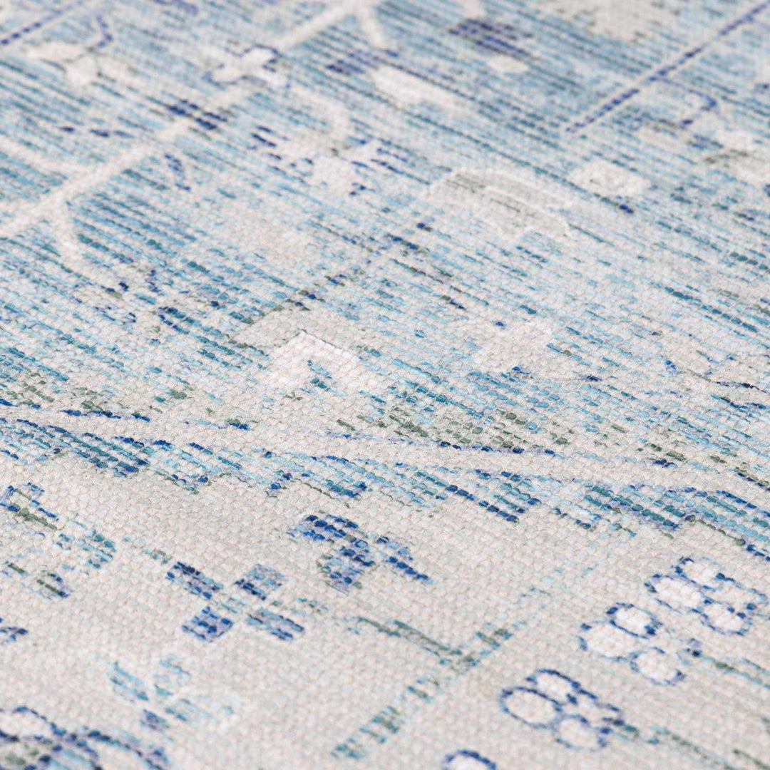 Traditional Style Blue Handmade Cotton - blend Aqua Rug - The Rug Decor