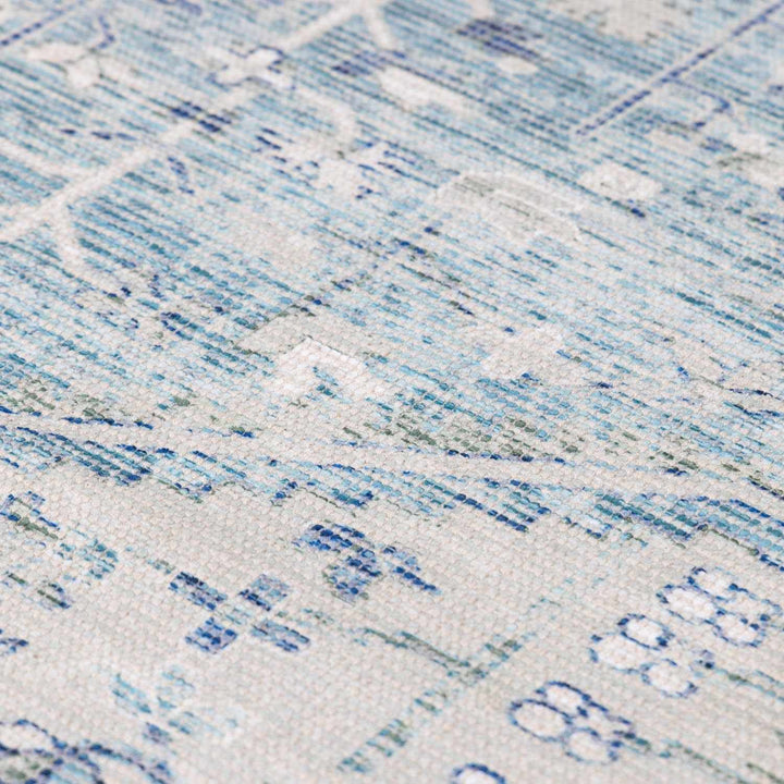 Traditional Style Blue Handmade Cotton - blend Aqua Rug - The Rug Decor