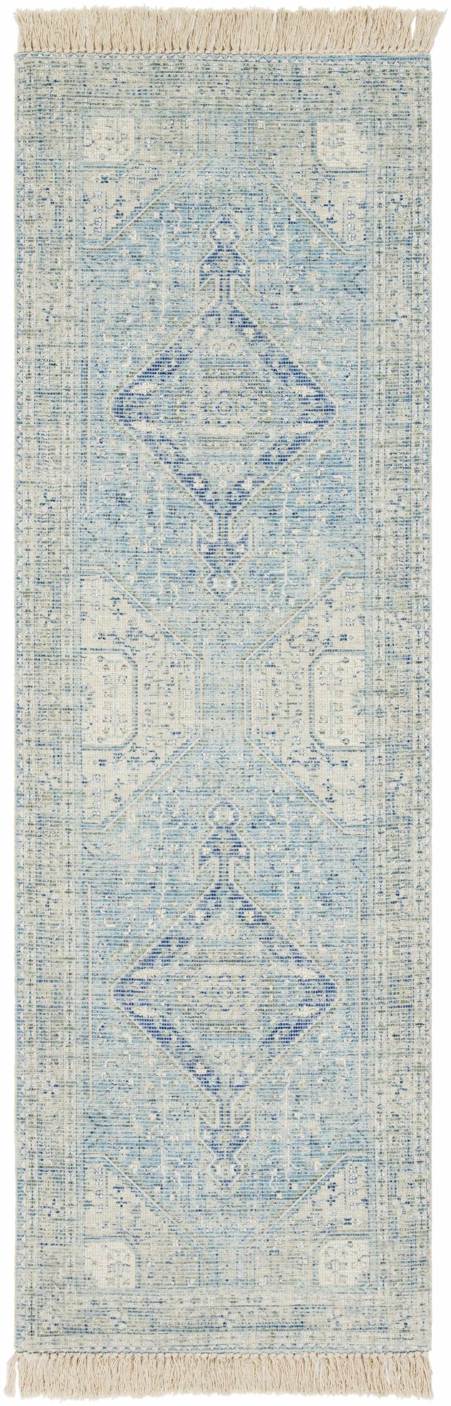 Traditional Style Blue Handmade Cotton - blend Aqua Rug - The Rug Decor