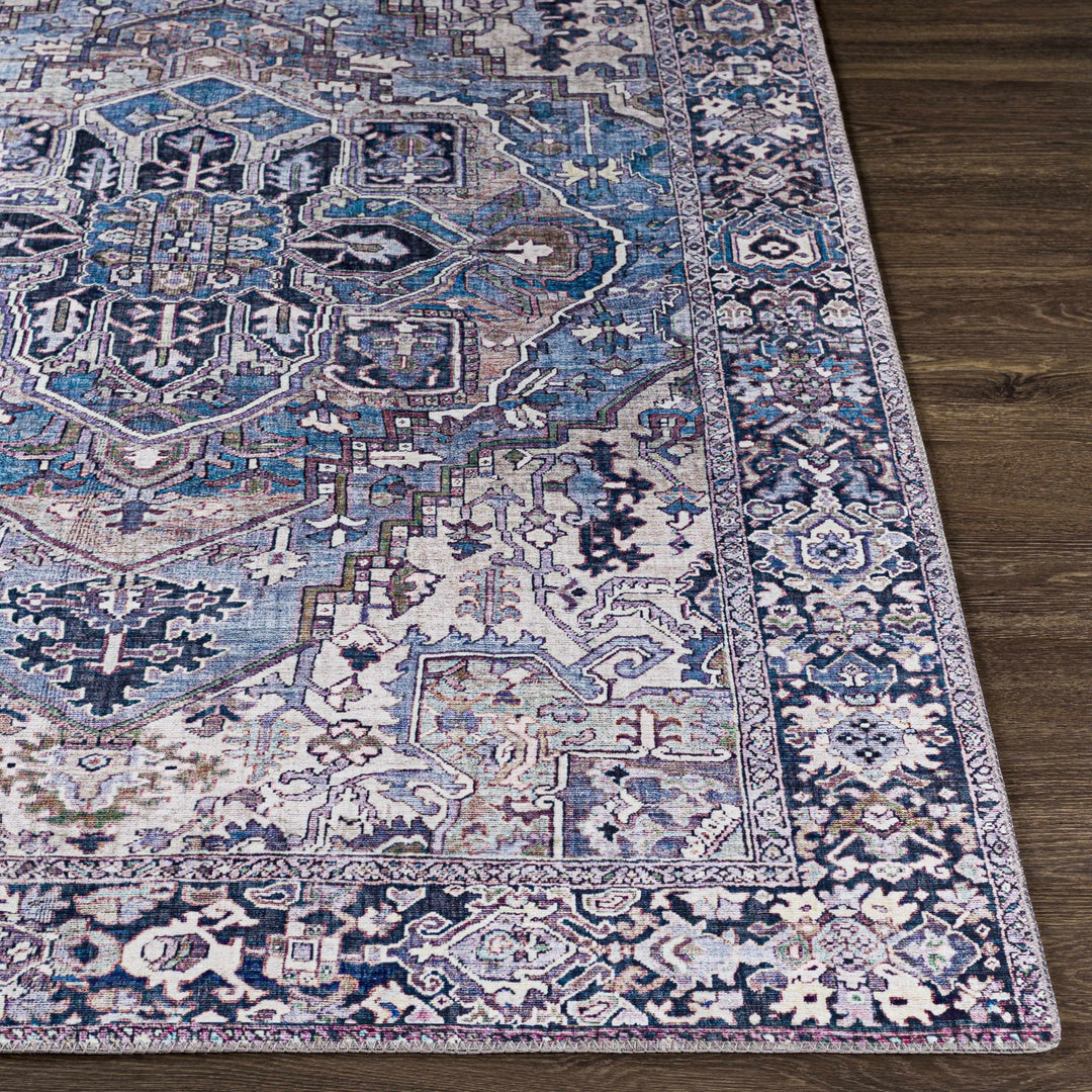 Traditional Style Blue medallion design Area Rug - The Rug Decor