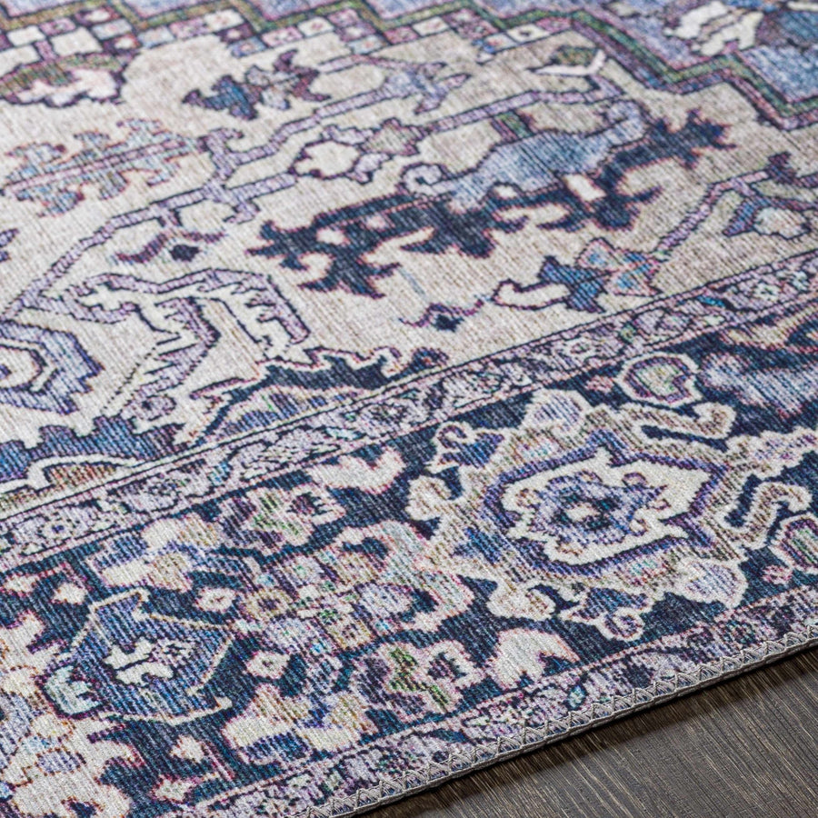 Traditional Style Blue medallion design Area Rug - The Rug Decor