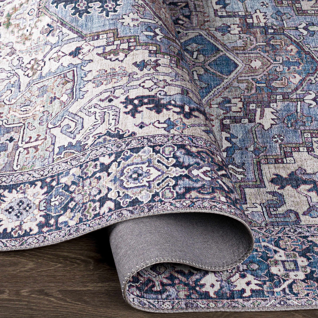 Traditional Style Blue medallion design Area Rug - The Rug Decor