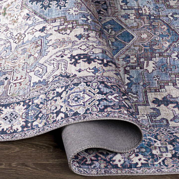 Traditional Style Blue medallion design Area Rug - The Rug Decor