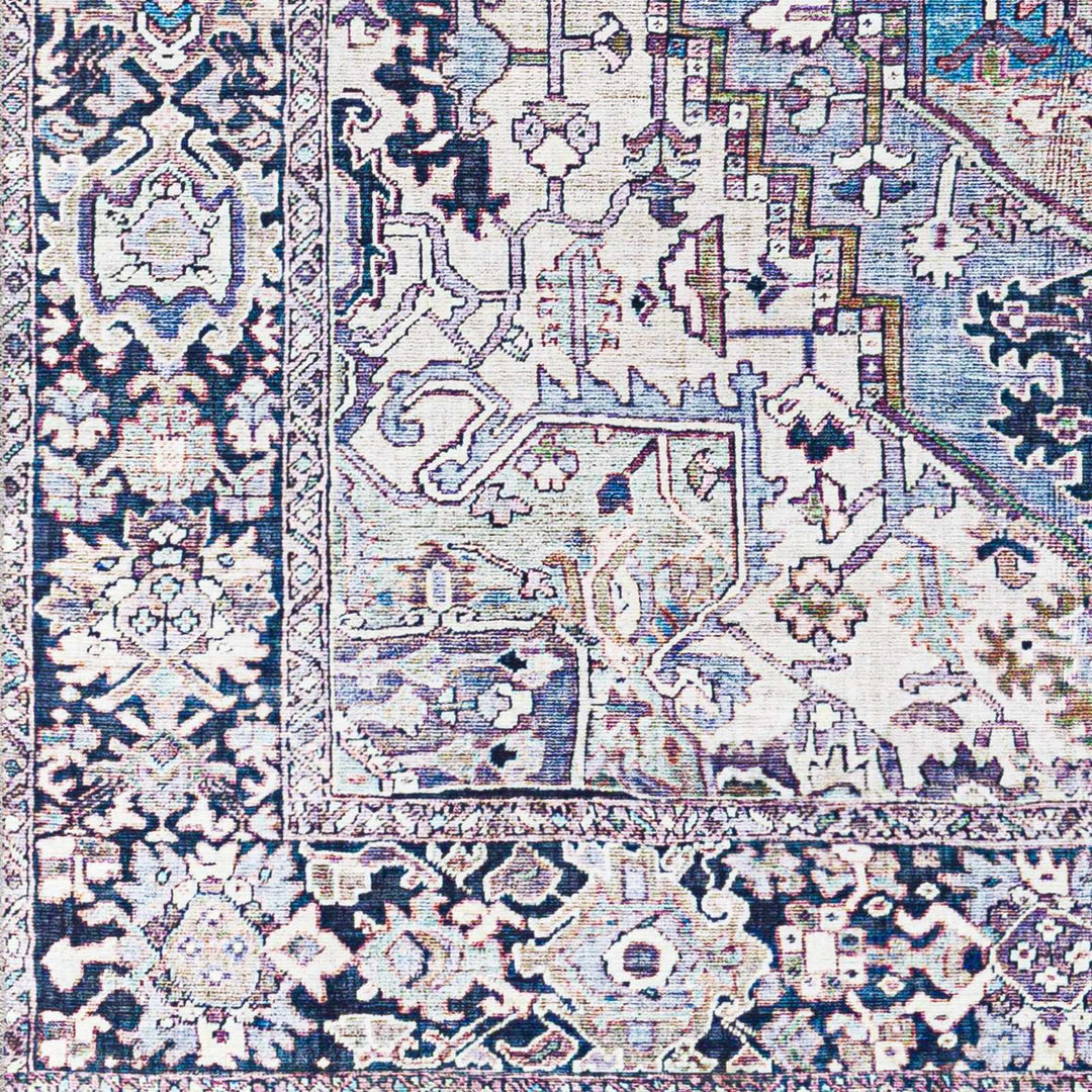Traditional Style Blue medallion design Area Rug - The Rug Decor