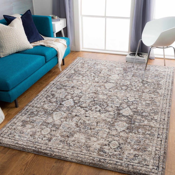 Traditional Style Charcoal And Beige Rug - The Rug Decor