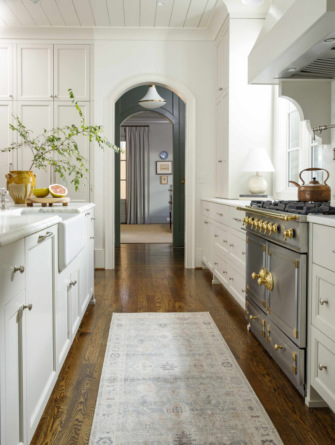 Traditional Style Cream & Blue Area Rug - The Rug Decor