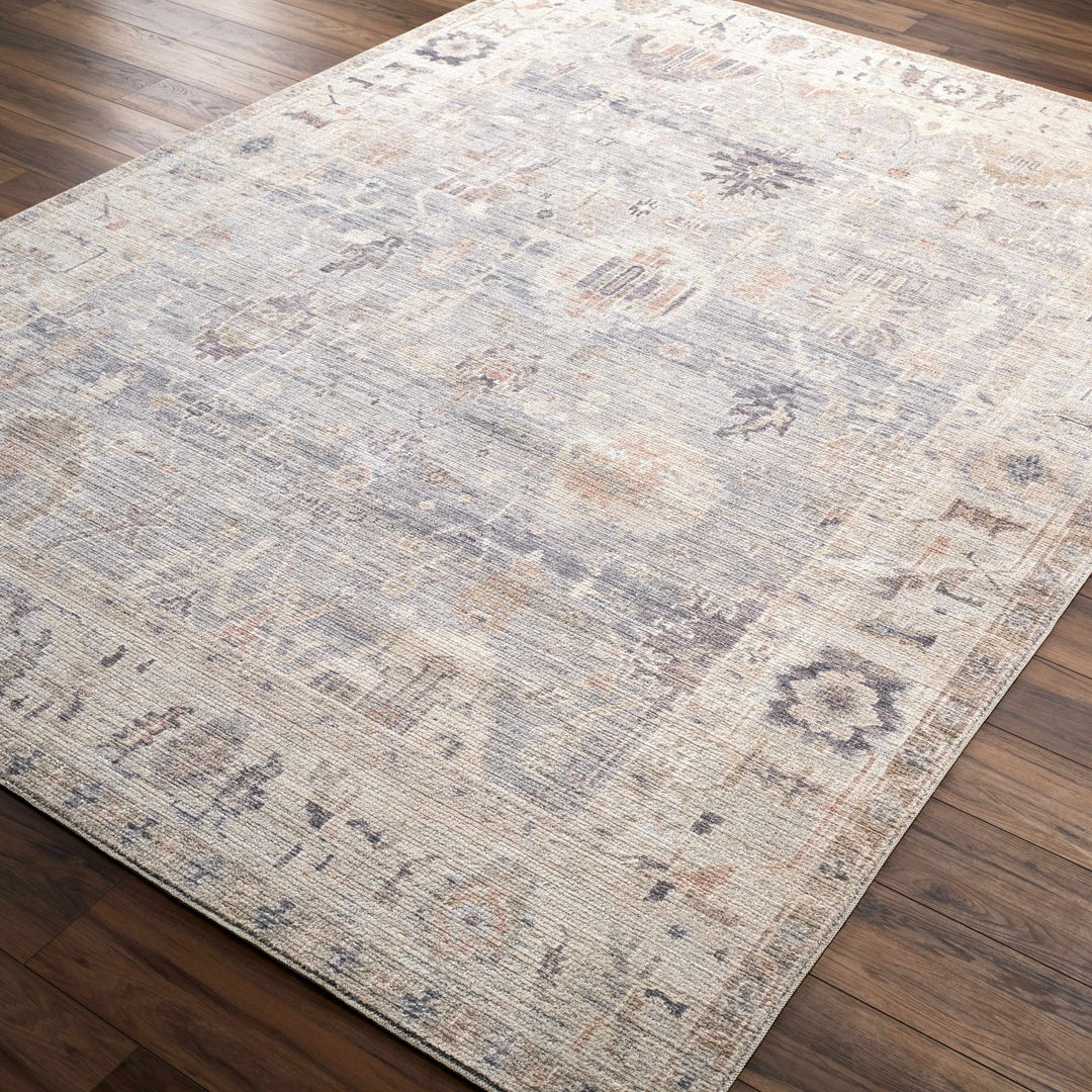 Traditional Style Cream & Blue Area Rug - The Rug Decor
