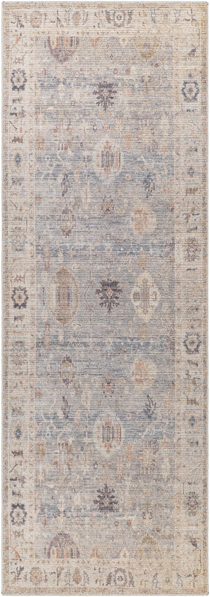 Traditional Style Cream & Blue Area Rug - The Rug Decor