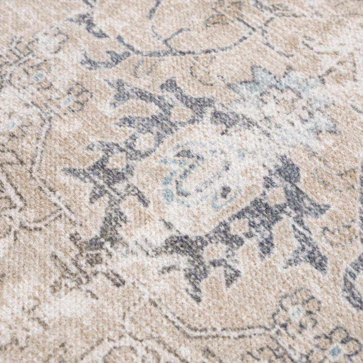 Traditional Style Cream Holi - 4600 Washable Area Rug - The Rug Decor