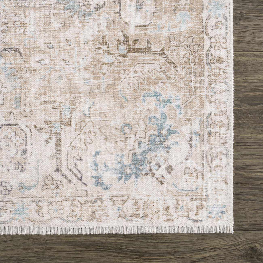 Traditional Style Cream Holi - 4600 Washable Area Rug - The Rug Decor