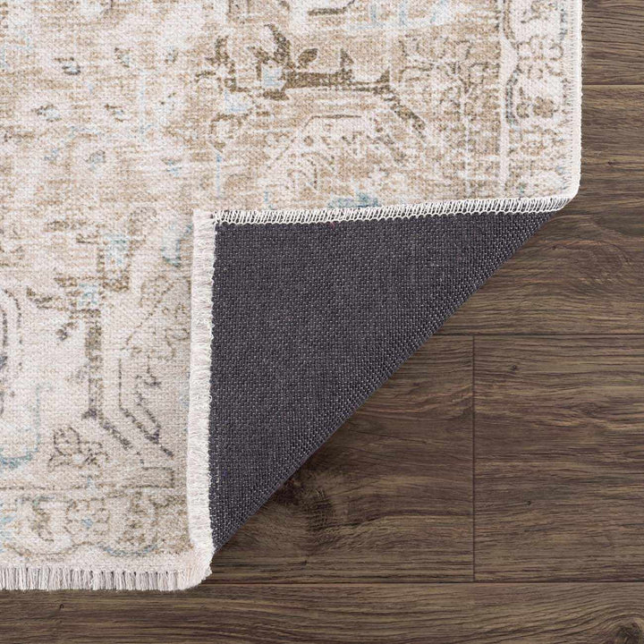 Traditional Style Cream Holi - 4600 Washable Area Rug - The Rug Decor