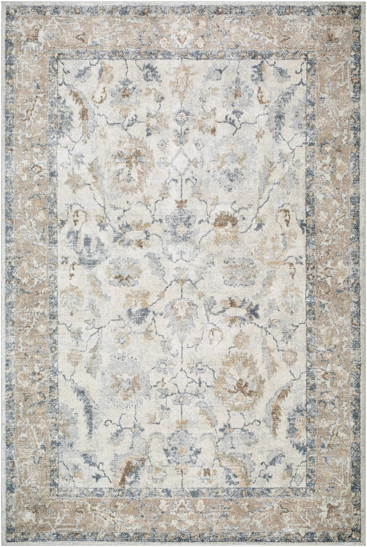 Traditional Style Gray And Beige Machine Woven Rug - The Rug Decor