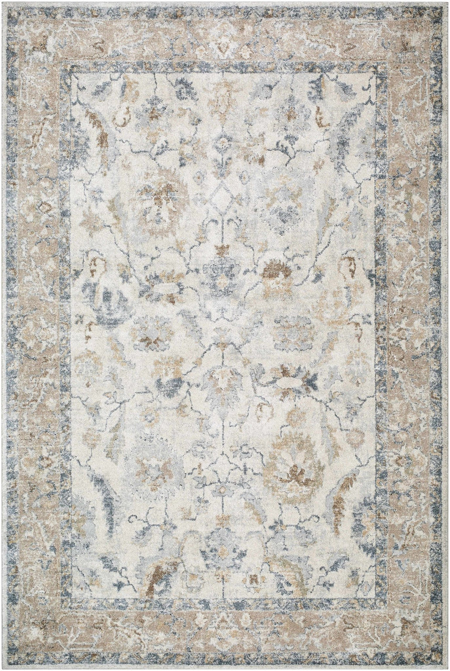 Traditional Style Gray And Beige Machine Woven Rug - The Rug Decor