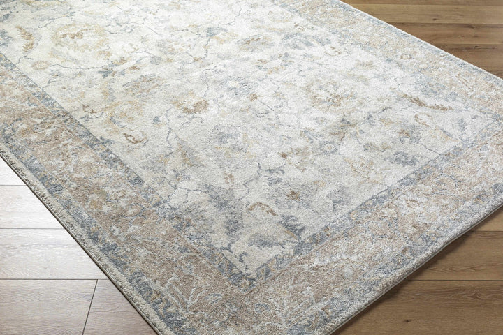 Traditional Style Gray And Beige Machine Woven Rug - The Rug Decor