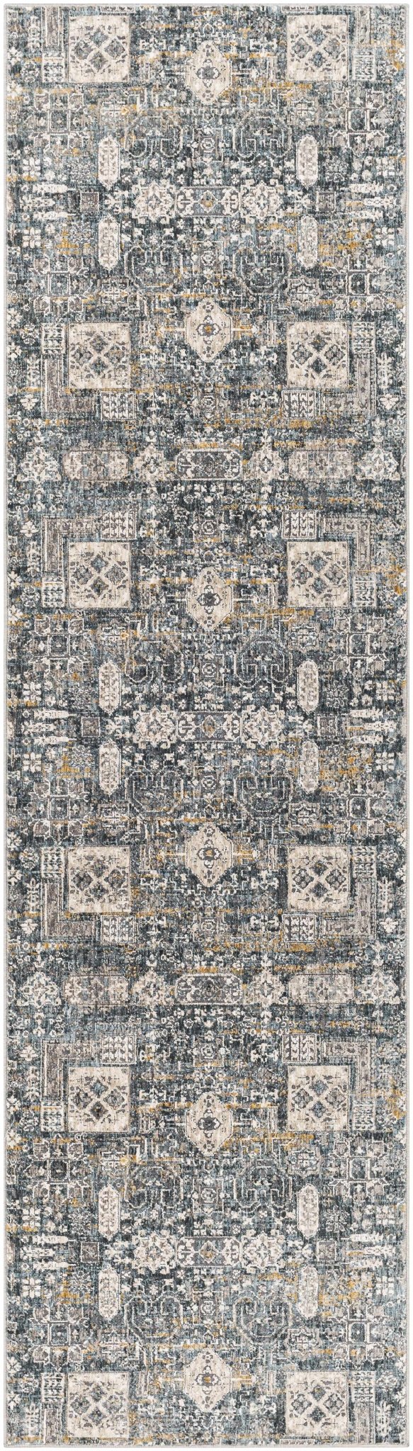 Traditional Style Gray And Charcoal Area Rug - The Rug Decor