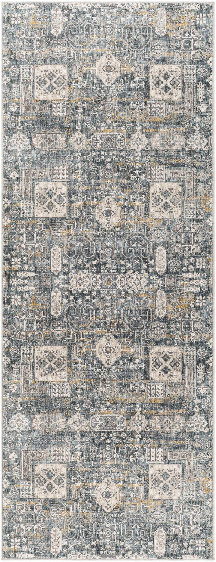 Traditional Style Gray And Charcoal Area Rug - The Rug Decor
