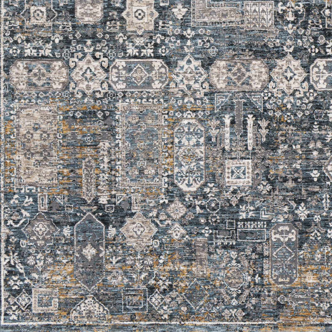 Traditional Style Gray And Charcoal Area Rug - The Rug Decor