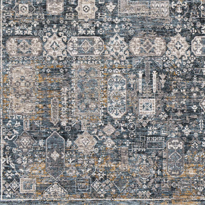 Traditional Style Gray And Charcoal Area Rug - The Rug Decor