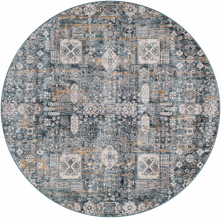 Traditional Style Gray And Charcoal Area Rug - The Rug Decor