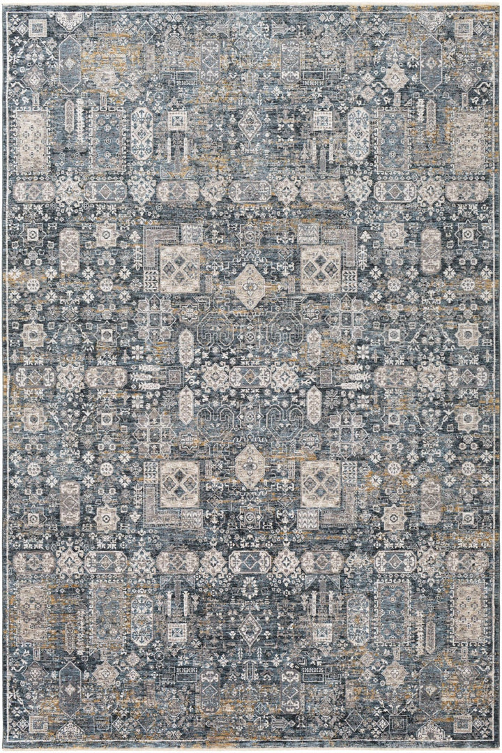 Traditional Style Gray And Charcoal Area Rug - The Rug Decor