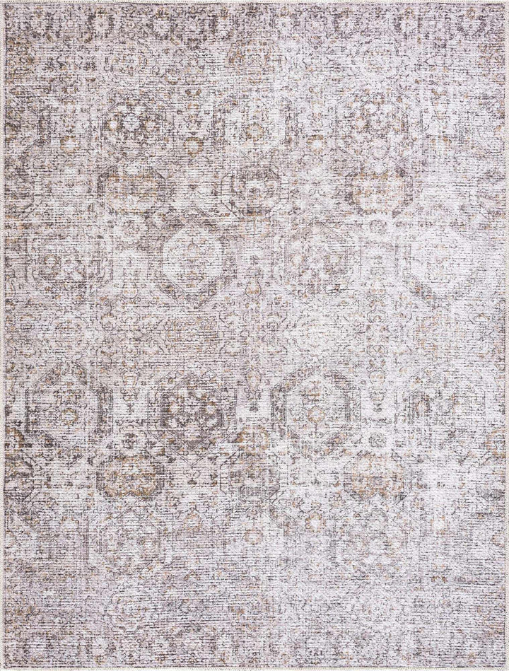 Traditional Style Gray Washable Area Rug - The Rug Decor