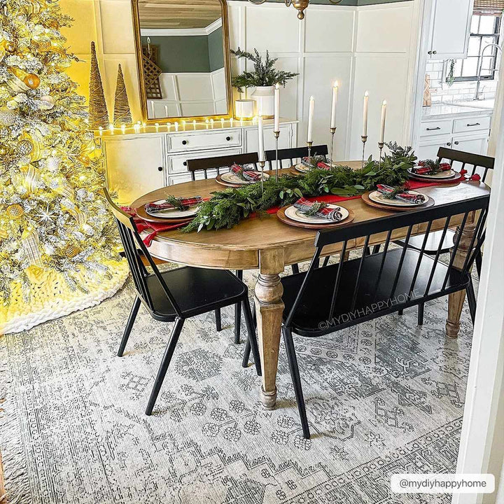 Traditional Style Green Handmade Cotton - blend Rug - The Rug Decor