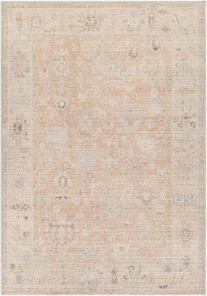 Tan Spotted Rug Traditional Style Tan Blush Area Rug – The Rug Decor