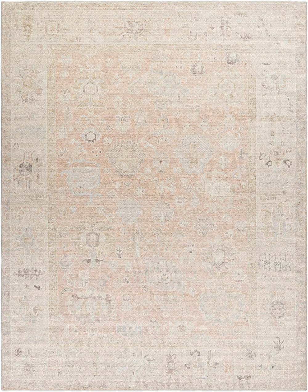 Traditional Style Tan Blush Area Rug - The Rug Decor