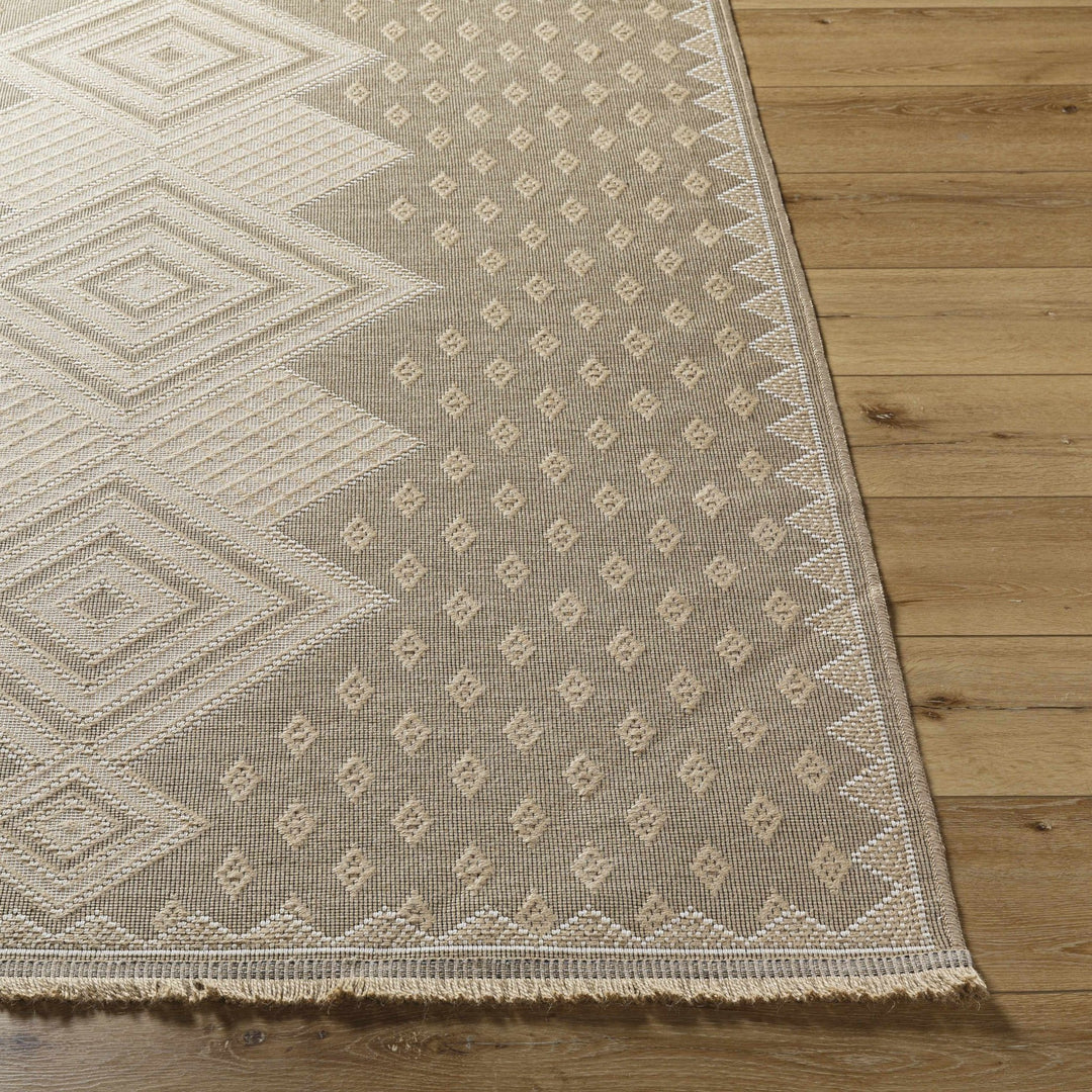 Traditional Style Tan Machine Woven Jute Rug - The Rug Decor