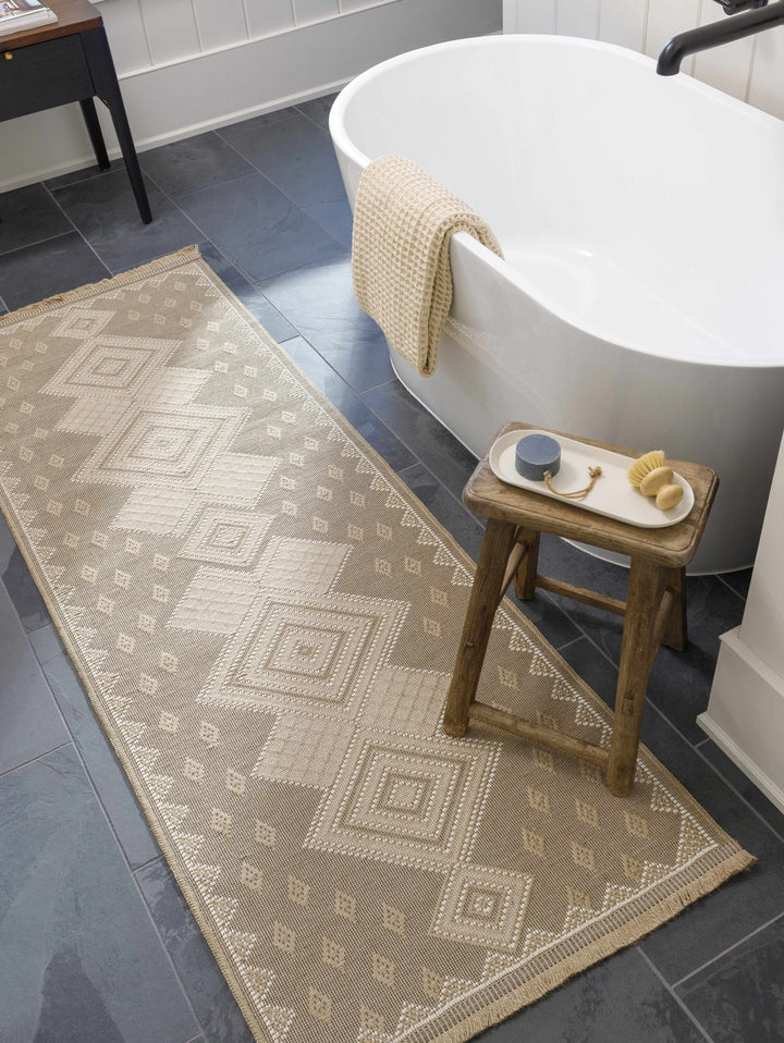 Traditional Style Tan Machine Woven Jute Rug - The Rug Decor