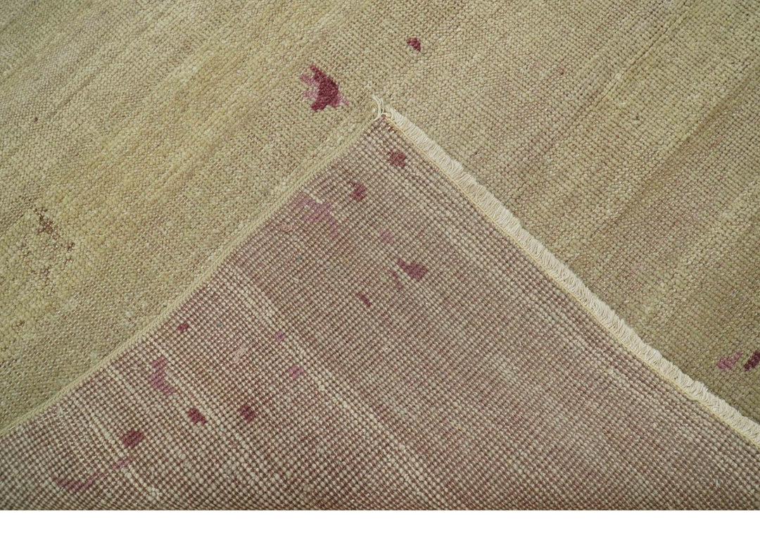 Traditional Transitional Beige And Pink Hand knotted Wool Area Rug - The Rug Decor