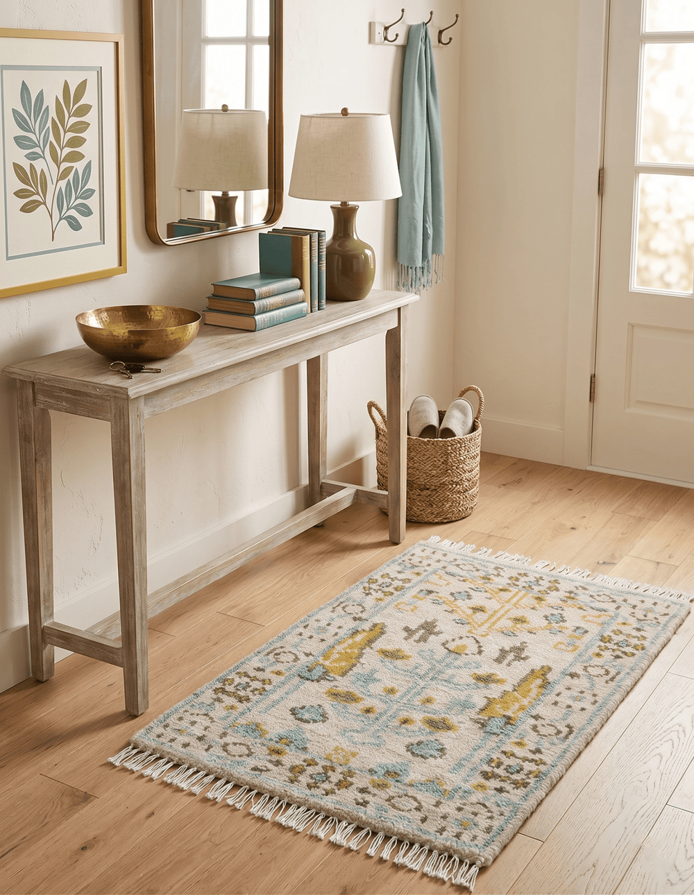 Traditional Tree of life Peach Hand Knotted 2x3 Wool Area Rug - The Rug Decor