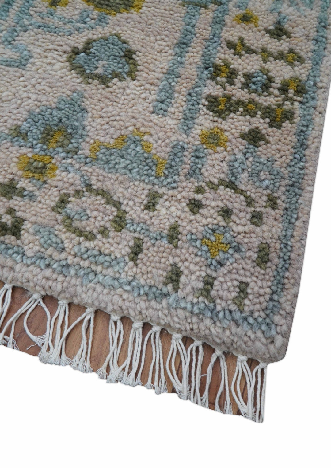 Traditional Tree of life Peach Hand Knotted 2x3 Wool Area Rug - The Rug Decor