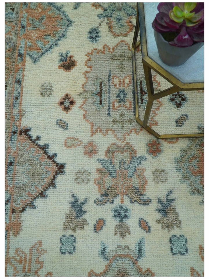 Traditional Turkish Design Beige 4x6 Hand knotted Wool Area Rug - The Rug Decor